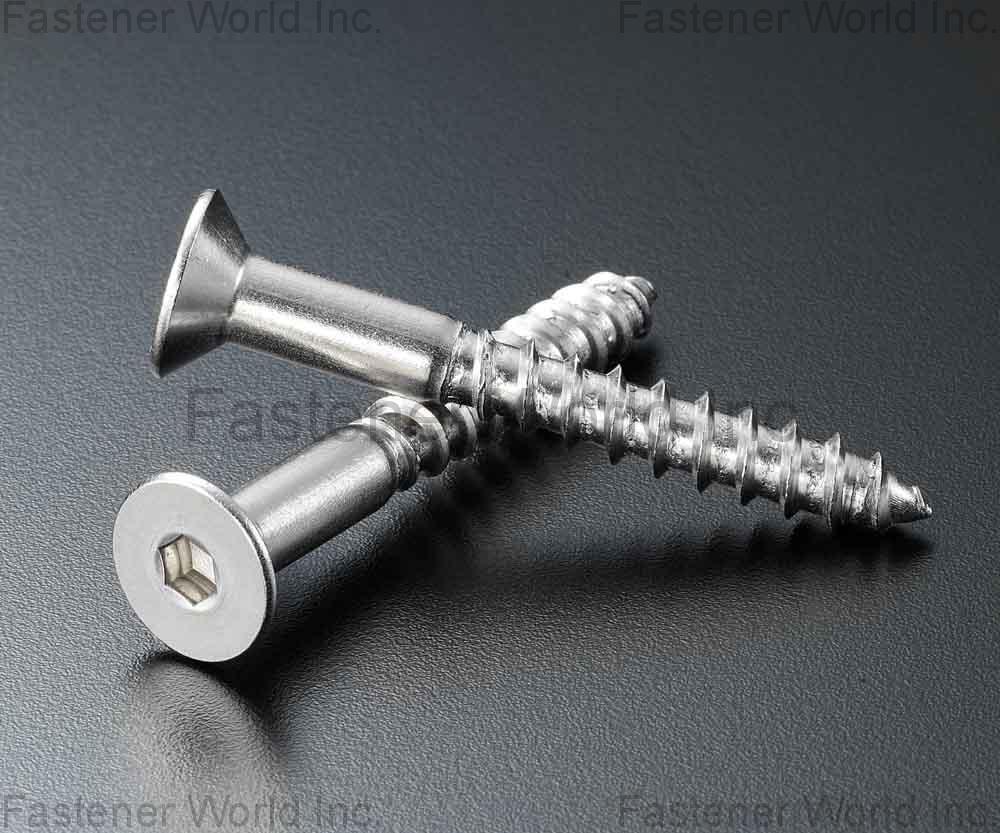 SEN CHANG INDUSTRIAL CO., LTD.  , Hex Socket Flat Head Wood Screw A2 , Wood Screws