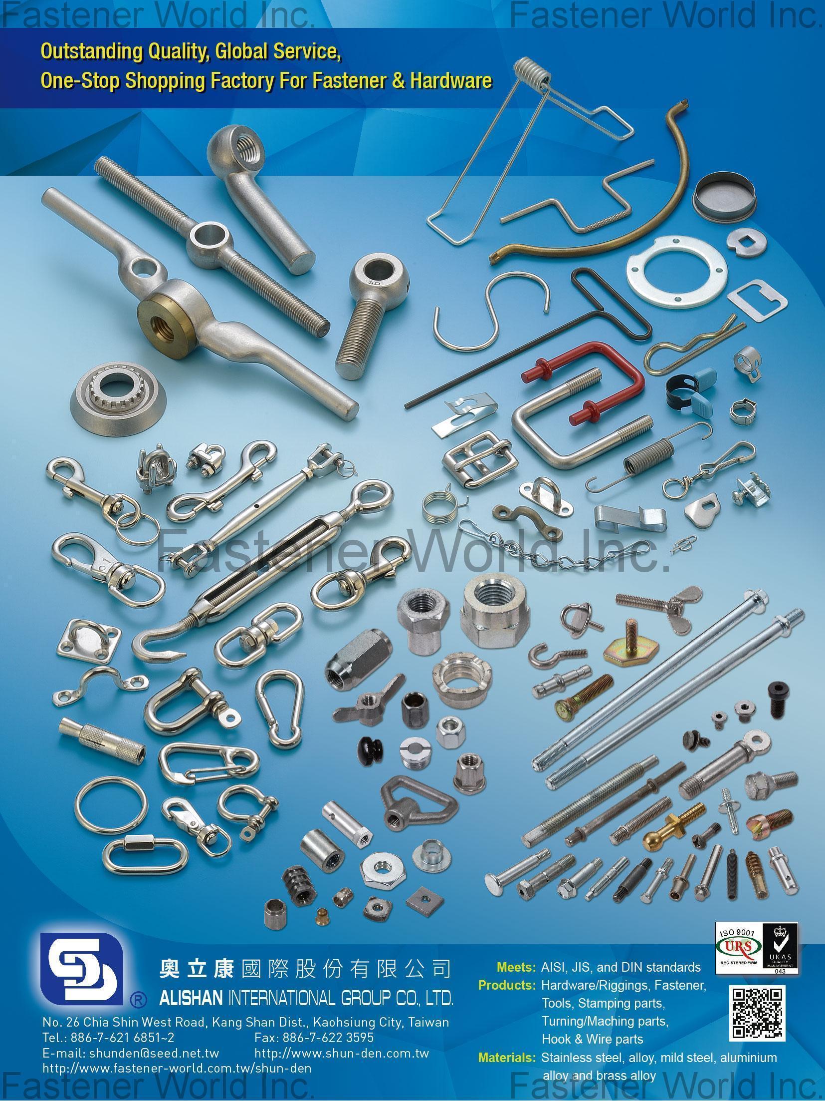 SHUN DEN IRON WORKS CO., LTD.  , HARDWARES & FASTENERS , Nautical Hardware