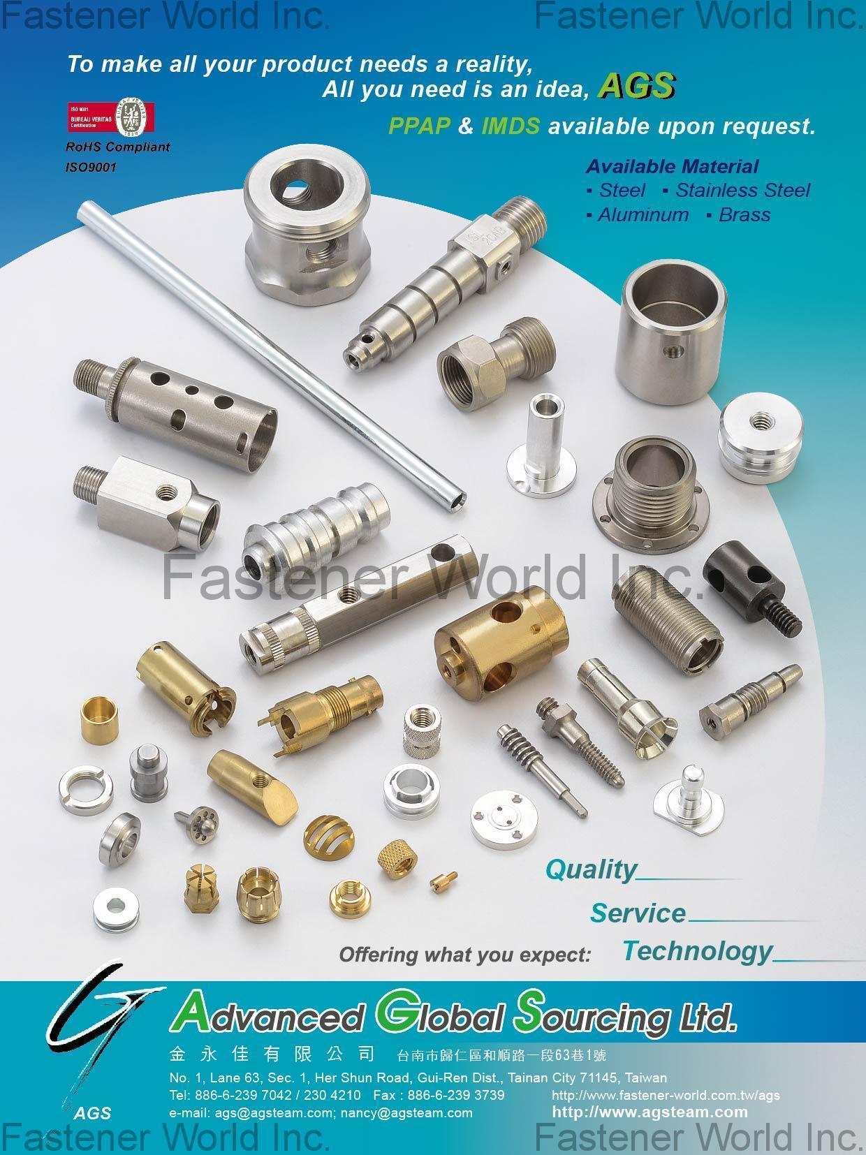 AGS (ADVANCED GLOBAL SOURCING LTD.) , CNC Machining Parts , Cnc Machining Parts