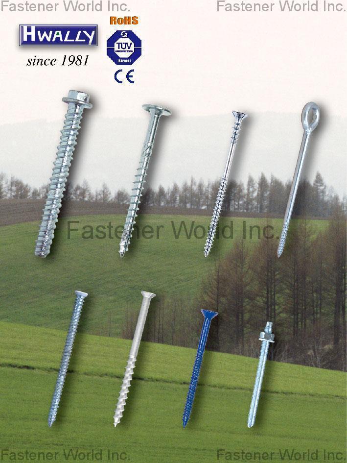 HWALLY PRODUCTS CO., LTD.  , Concrete screw , Concrete Screws