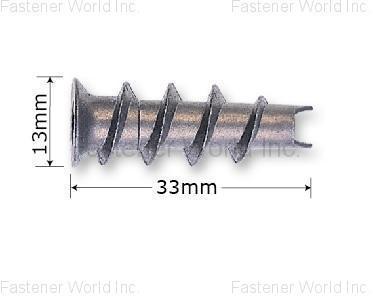 HWALLY PRODUCTS CO., LTD.  , NO.910 ZINC ALLOY SPEED DRIVE PLUG (SPC) , Speed Anchor Zinc Alloy