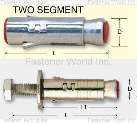 HWALLY PRODUCTS CO., LTD.  , NO.409 EXPAND SHIELD WITH TWO RING (TWO SEGMENT) , Expansion Anchors