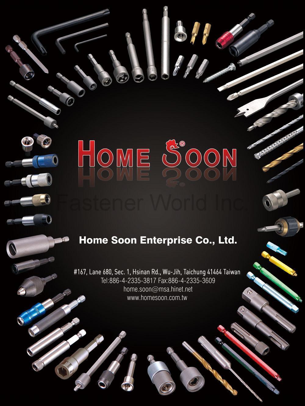 HOME SOON ENTERPRISE CO., LTD.  , Screw Driver Bits, Bit Holders, Nut Setters, Sockets , Bit & Bits Sets