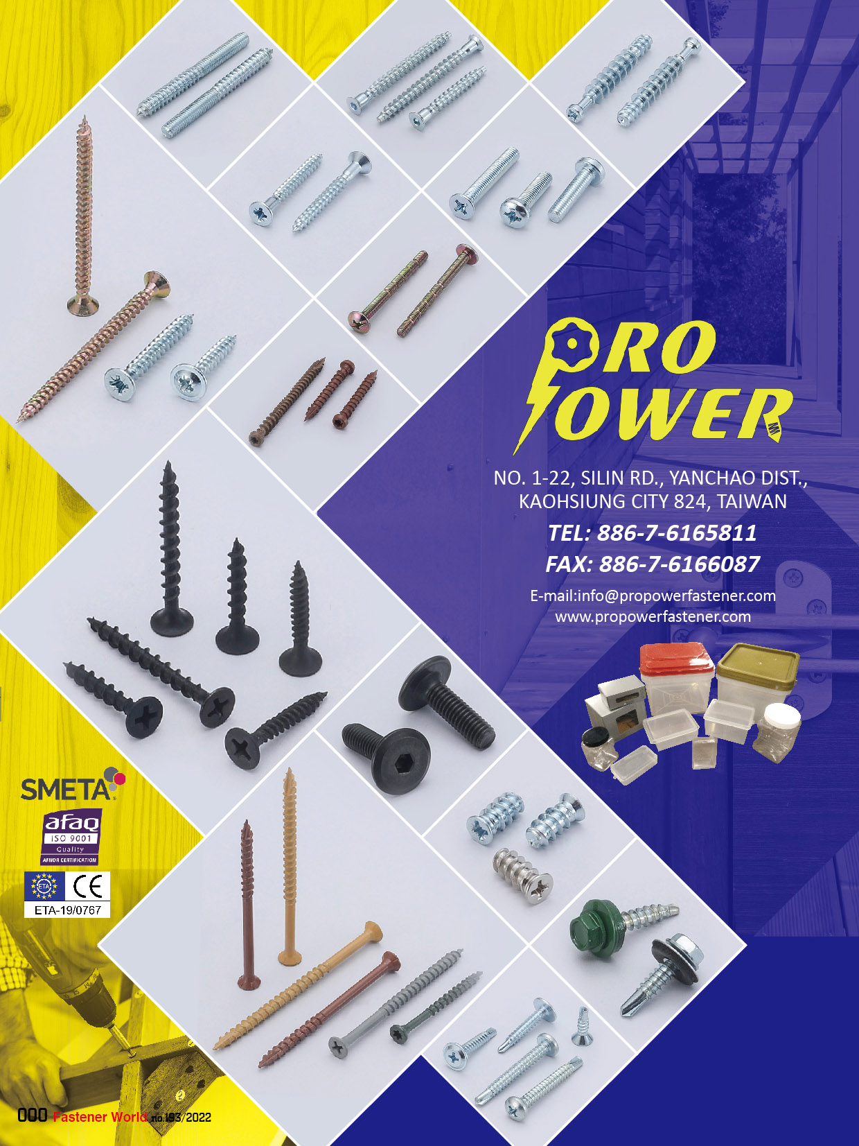 PRO POWER CO., LTD. , DECK SCREW,EURO SCREW, CHIPBOARD SCREW, PARTICLE BOARD SCREW, SELF DRILLING SCREW, SELF TAPPING SCREW, DRYWALL SCREW, CONFIRMAT SCREW, SLEEVE SCREW, MACHINE SCREW, JOINT CONNECTOR BOLT, BREAK-OFF MACHINE SCREW, SLEEVE NUT, SHELF SUPPORT(PIN) , Self-drilling Screws