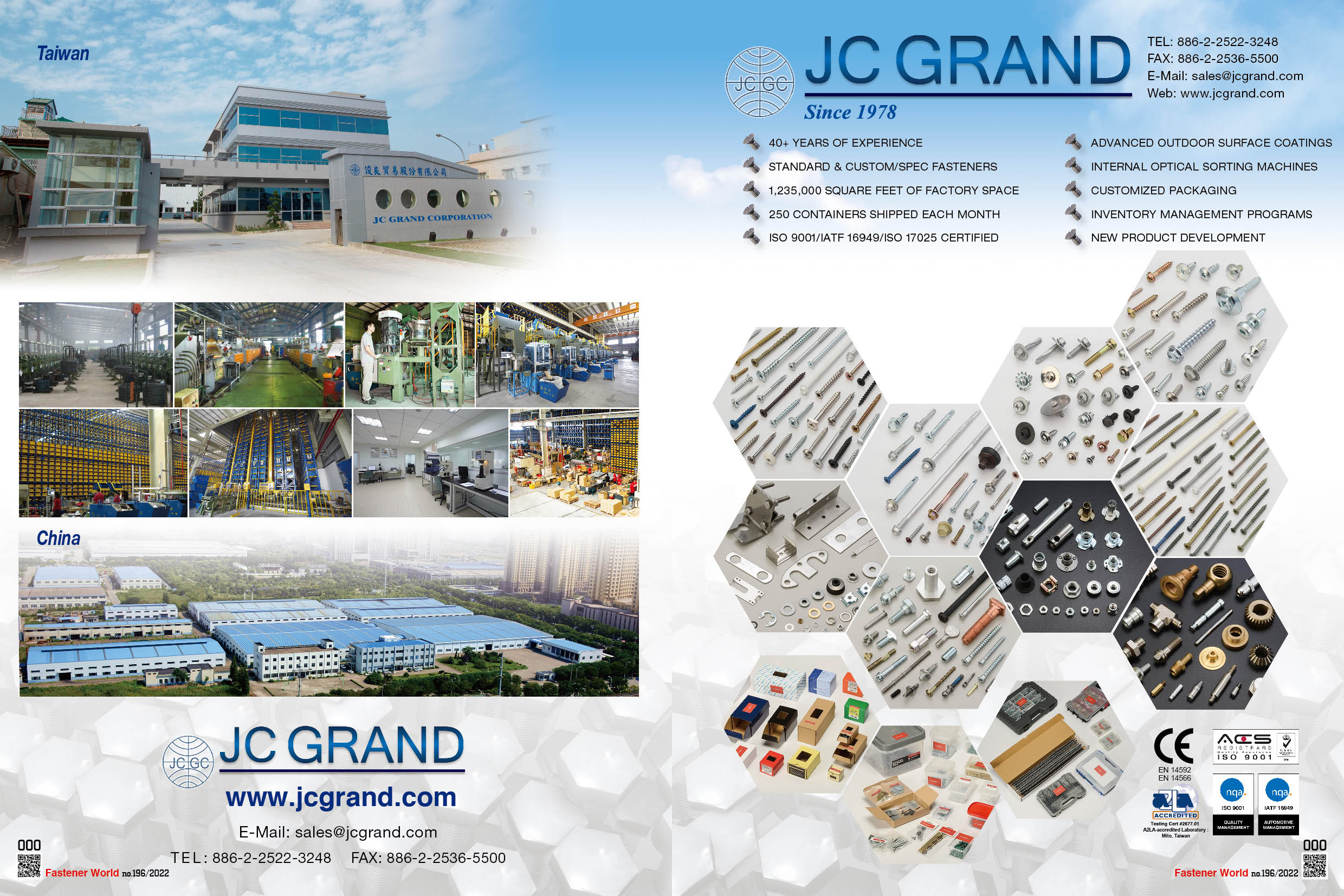 J.C. GRAND CORPORATION (JC) , All Kinds of Screws , All Kinds of Screws