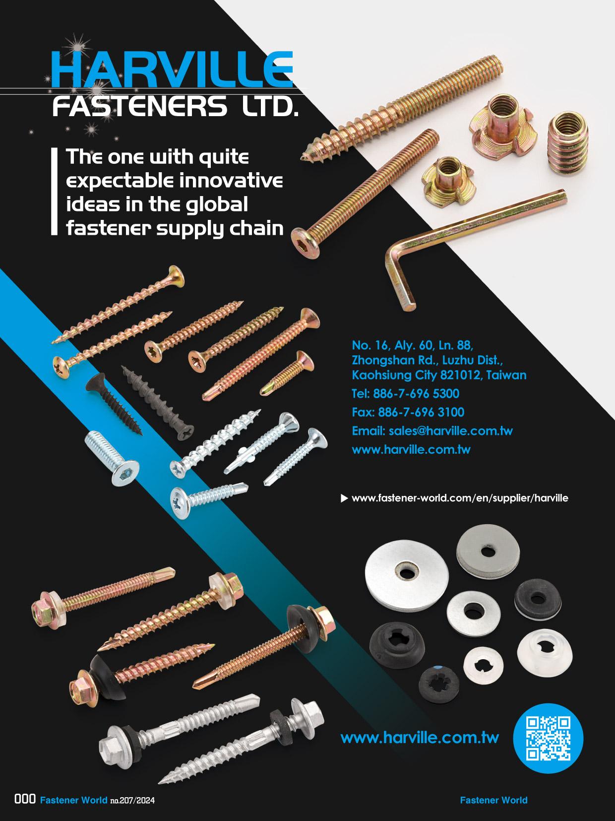 HARVILLE FASTENERS LTD. , Special Screws and Bolts, Sems Screws, Stainless Steel Fasteners, Washers...