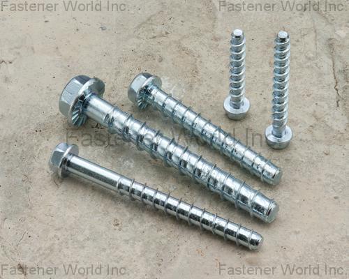 SHEH KAI PRECISION CO., LTD.  , Bi-metal concrete screw anchor , Bi-metal Concrete Screw Anchors